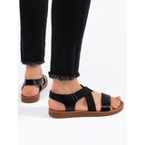 Shelvt Women's slip-on sandals black cene