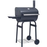  Žar na oglje smoker s spodnjo polico črn | Shoptok.si