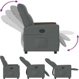  Naslonjač Tamno siva 69 x 86 x 100 cm tkanina | shoptok.hr