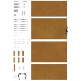  Vrtna vrata 85 x 175 cm od čelika COR-TEN | shoptok.hr