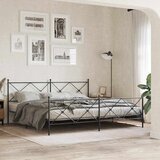  Metalno zamjensko uzglavlje crno 200 cm | shoptok.hr