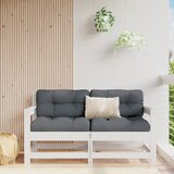 vidaXL Kutne vrtne sofe 2 kom bijele od masivne borovine | shoptok.hr