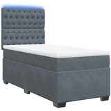  Box spring krevet s madracem tamnosivi 100x200 cm baršunasti | shoptok.hr