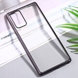  Ovitek za Samsung S20 | Črna krom barva, prozoren | Shoptok.si