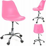 Kancelarijska plastična stolica IGER sa mekim sedištem - Roze ( CM-923454 ) Cene