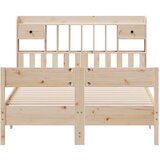 vidaXL Krevet s regalom za knjige bez madraca 140x190 cm od borovine | shoptok.hr