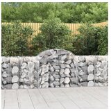 vidaXL Obokane gabion kosare 40 kosov 200x50x80/100 cm cinka | Shoptok.si