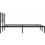  Metalni okvir za krevet s uzglavljem crni 140x190 cm | shoptok.hr