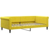 vidaXL Dnevna postelja z vzmetnico rumena 100x200 cm žamet | Shoptok.si