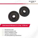 Worqout Weights 1.5Kg Iron Weight Plates x 2 pc - unisex | shoptok.hr