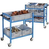 eurokraft pro voziček za komisioniranje, dxšxv 970 x 610 x 1045 mm, 2 nivoja | Shoptok.si