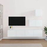  4-dijelni set TV ormarića bijeli od konstruiranog drva Cijene