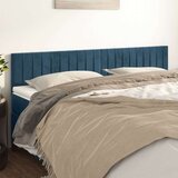  Posteljno vzglavje 2 kosa temno modro 80x5x78/88 cm žamet Cene
