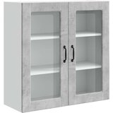  Zidni stakleni ormarić Betonski sivi 80 x 31 x 80 cm | shoptok.hr
