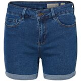 Vero Moda Kavbojke 'HOT SEVEN' moder denim / rjava | Shoptok.si