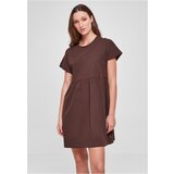 UC Curvy Ladies Organic Empire Valance Tee Dress brown Cene