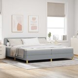  s opruga kutije Svijetlo siva 200 x 200 cm tkanina | shoptok.hr