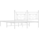 Metalni okvir za krevet s uzglavljem bijeli 160x200 cm | shoptok.hr