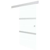  Drsna vrata z mehkimi blokadami ESG steklo in aluminij 90x205cm, (20767252) | Shoptok.si