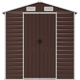  Vrtno spremište smeđe 191 x 810 x 198 cm od pocinčanog čelika | Eponuda.com