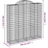  Lučne gabionske košare 11kom 200x50x200/220cm pocinčano željezo | shoptok.hr