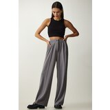  Women's Gray Pleated Palazzo Trousers Cijene