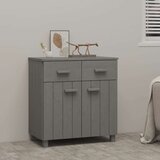  Komoda HAMAR svjetlosiva 79 x 40 x 80 cm od masivne borovine | shoptok.hr