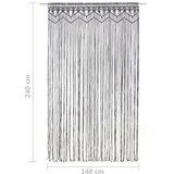  Zavesa makrame antracitna 140x240 cm bombaž, (20768263) | Shoptok.si
