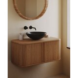 Kave Home Stenska omarica za pod umivalnik v jesenovem dekorju v naravni barvi 90x40 cm Mailen – | Shoptok.si