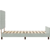 vidaXL Okvir kreveta Svjetlosiva 100x200 cm Baršun | shoptok.hr