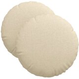  Jastučići za sjedenje 2 pcs Krema Ø40 x 13 cm tkanina | shoptok.hr