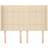  Vzglavje z ušesi krem 147x16x118/128 cm blago, (20952219) | Shoptok.si