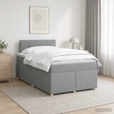  Boxspring krevet s madracem Svjetlosiva 120 x 190 cm Tkanina | shoptok.hr