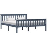 Maison Chic Posteljni okvir - Dvoposteljna postelja - Zakonska postelja siv iz trdne borovine 160x200 cm -J5414, (21759449) | Shoptok.si
