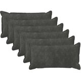  Presvlaka za jastuk 6 kom. HOUTEN Antracit 40 x 80 cm - Dizajn s paspulom Antracit 6 | shoptok.hr