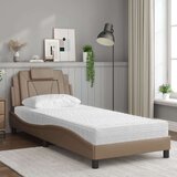  Krevet s madracem boja cappuccina 90 x 200 cm od umjetne kože | shoptok.hr
