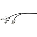 3-v-1 Micro-USB/strela/USB-C kabel za polnjenje in sinhronizacijo 3m 3-in-1 Micro-USB/Lightning/USB-C napajalni & sync kabel 3 m, (20416843)