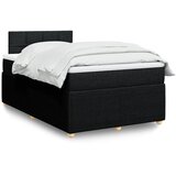  Krevet s oprugama i madracem crni 120 x 200cm od tkanine | shoptok.hr