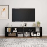 TV ormarić visoki sjaj crni 149 x 30 x 52 cm od iverice | shoptok.hr