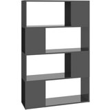 Maison Chic Knjižna omara - Knjižni regal za razdelitev prostora sijaj siva 80x24x124,5 cm, (21726403) Cene