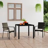The Living Store Vrtni stol z blazinami 2 kosa poli ratan črn - Vrtni Stol, (21468895) | Shoptok.si