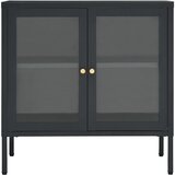  Komoda antracit 70 x 35 x 70 cm od čelika i stakla | shoptok.hr