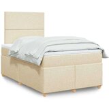  Krevet s oprugama i madracem krem 120 x 200 cm od tkanine | shoptok.hr