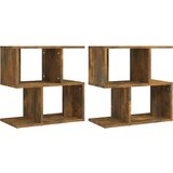  Noćni ormarići 2 kom boja dimljenog hrasta 50x30x51,5 cm drveni | shoptok.hr