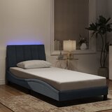  Okvir kreveta s LED-om bez madraca Hanko tamnosivi 90 x 200 cm baršunasti | shoptok.hr