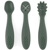 Petite&Mars Silikonske žlice za trening od 3 kom 6 m+ Take&Match, Misty Green | shoptok.hr