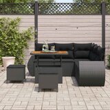  Sjedeća garnitura za vrt 8 kom. Crna poliratan 90 x 55 x 71 cm | Shoptok.si