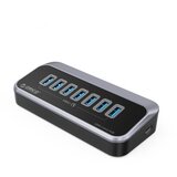 Orico USB-C hub s 7 vhodi, 7x USB-A 3.2 Gen1, 5Gbps, črn, M3U3-7A-10 | Shoptok.si