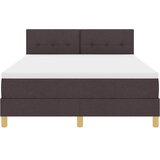  LED Box Spring Krevet Tamno smeđa 140 x 200 cm tkanina | Eponuda.com