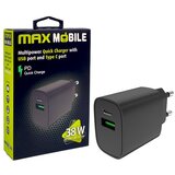  Maxmobile kućni punjač PD QC3.0 DUO Type C 20W+USB 18W 2UTR3068QP Cijene